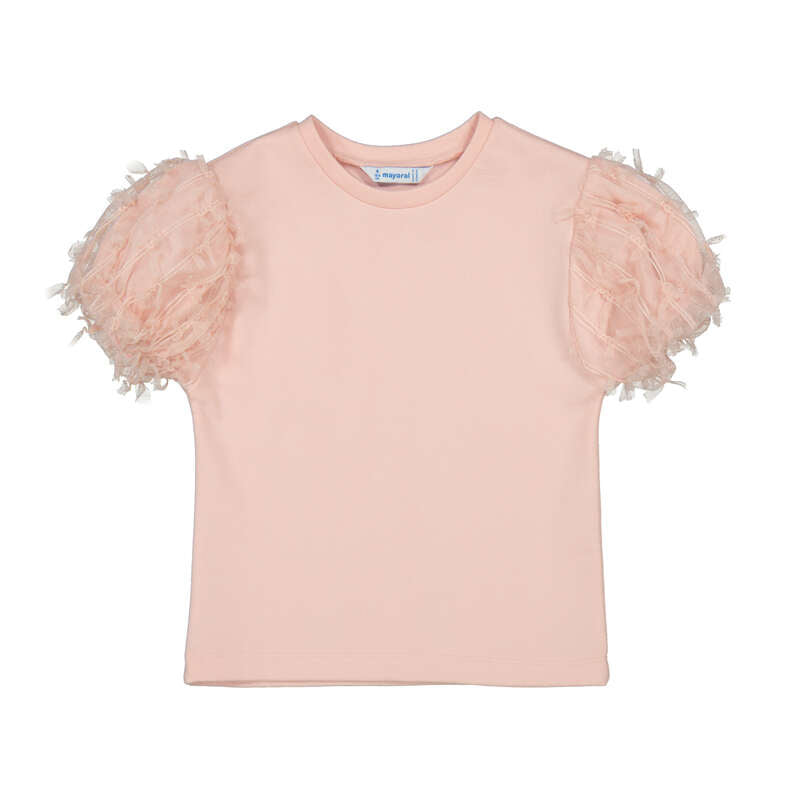 Blossom Tulle Puff Sleeve T-shirt