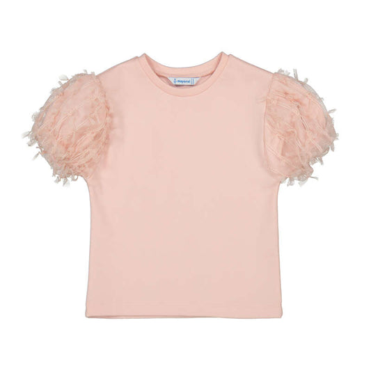 Blossom Tulle Puff Sleeve T-shirt