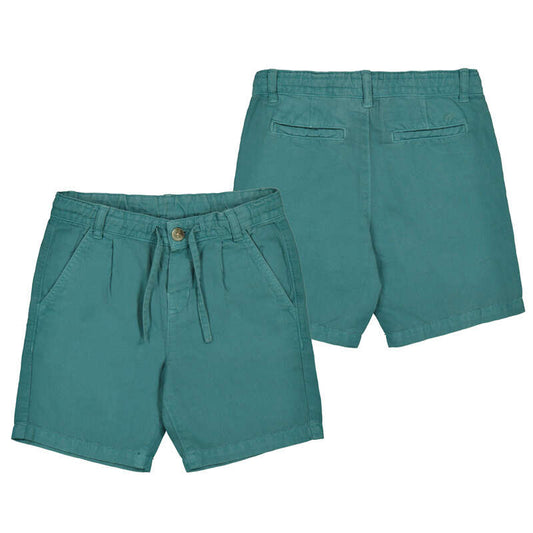 Seaweed Green Linen Relaxed Fit Shorts