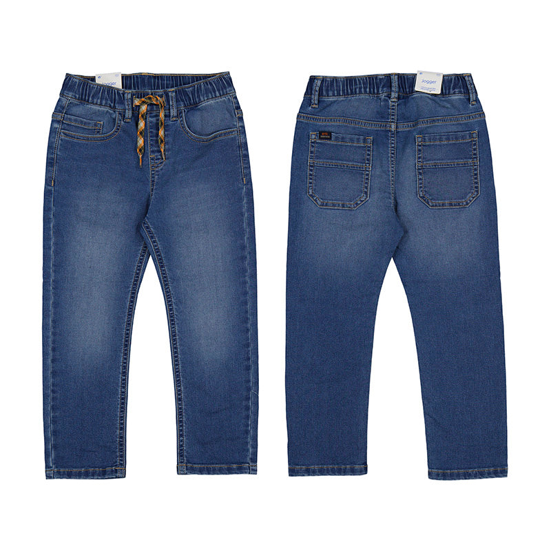 Soft denim jogger pants: Medium