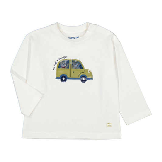 Have a Good Trip!' Long Sleeve Tee: Cream