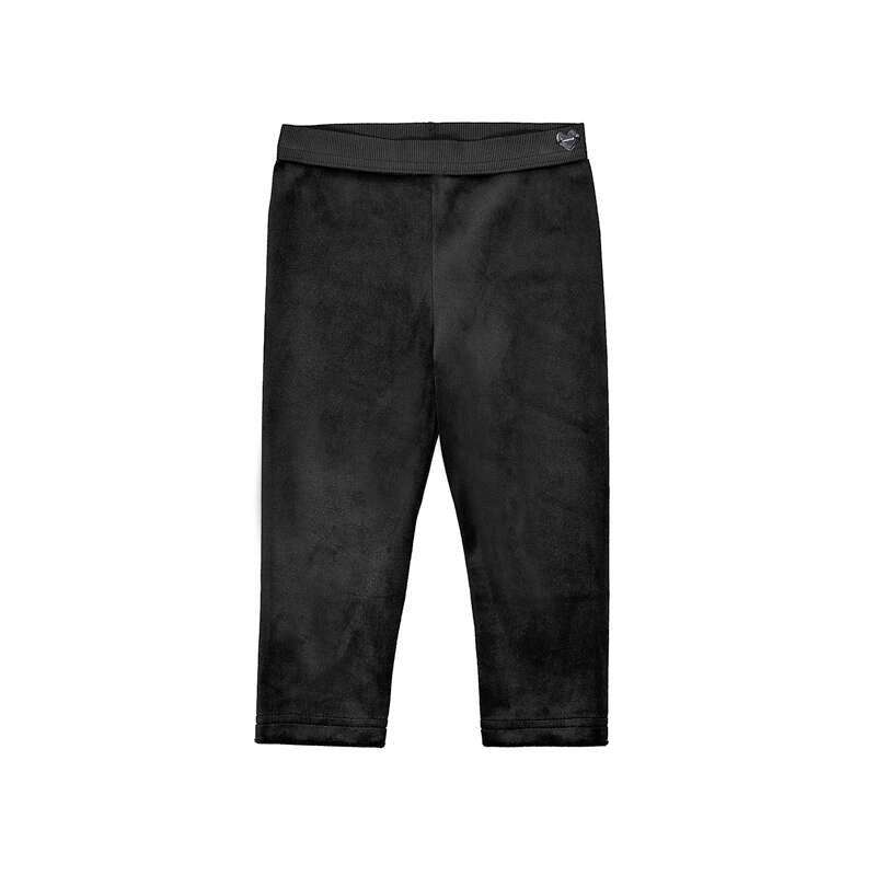 Black Basic Velvet Leggings