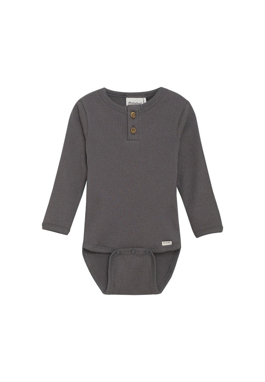 Dark Gull Grey Henley Oneise