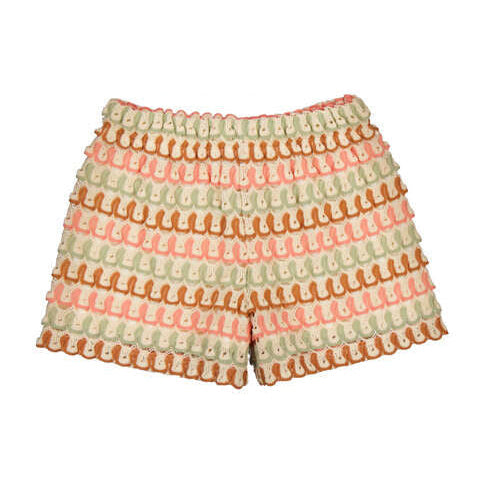 Tangerine Print Knitted Shorts
