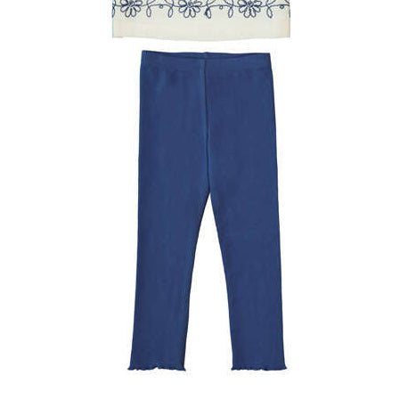 Porcelain Blue Cotton Leggings