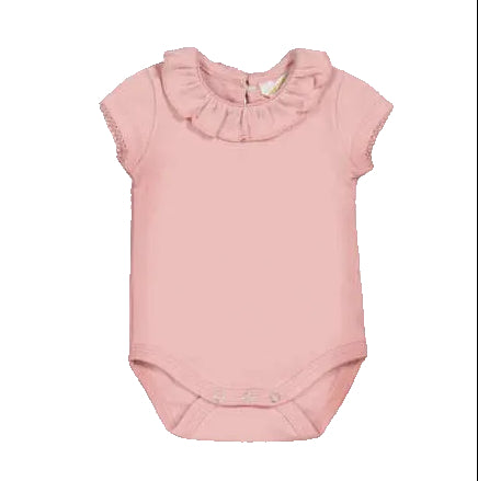 Pink Ruffle Collar Onesie