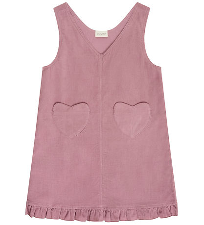 Nostalgia Rose Corduroy Overall Dress