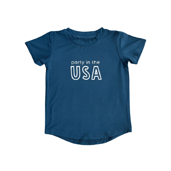 Screen Printed Baby Tee: Party in the USA