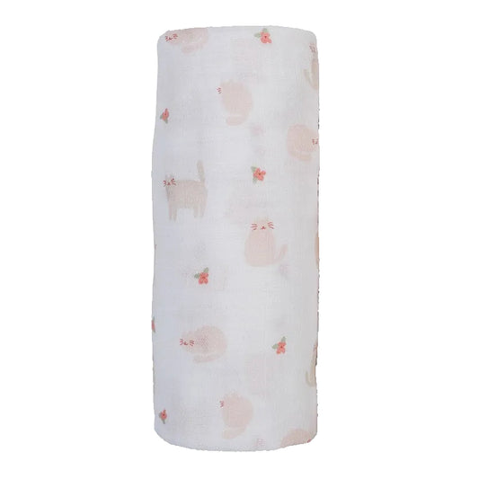 Lulujo Cotton Swaddles - Kitty Cats