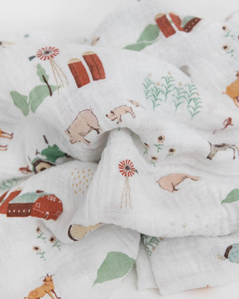Farmyard Cotton Muslin Swaddle Set