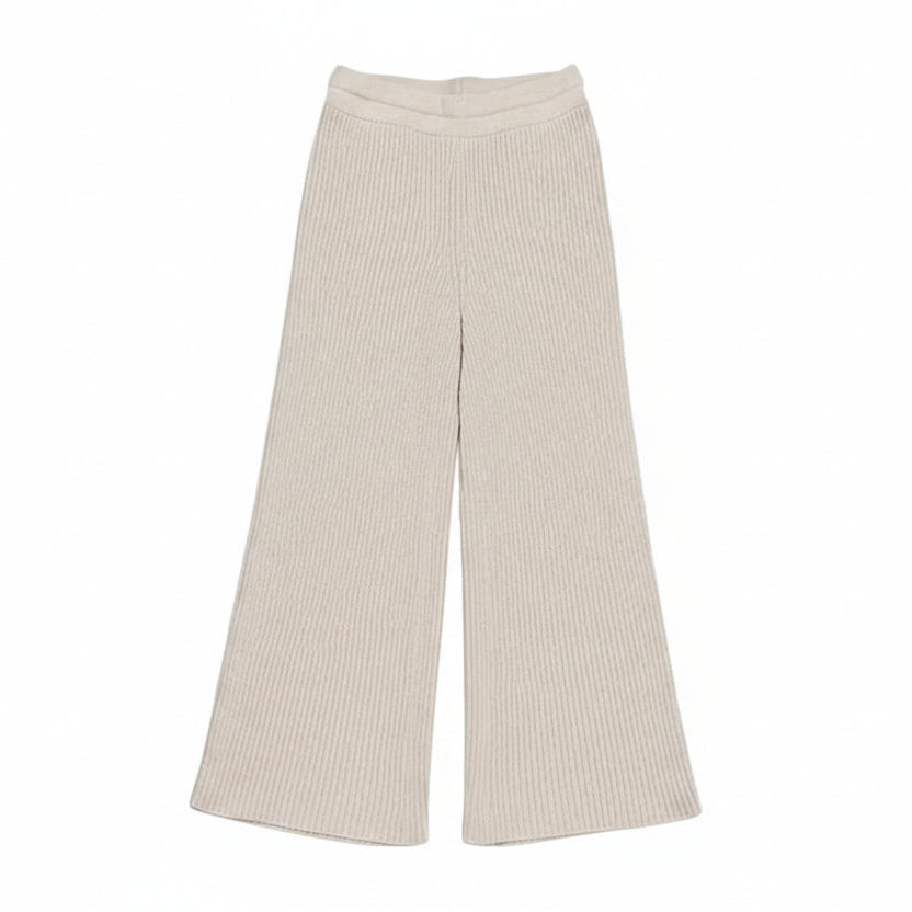 Wide Leg Knit Pants- seed