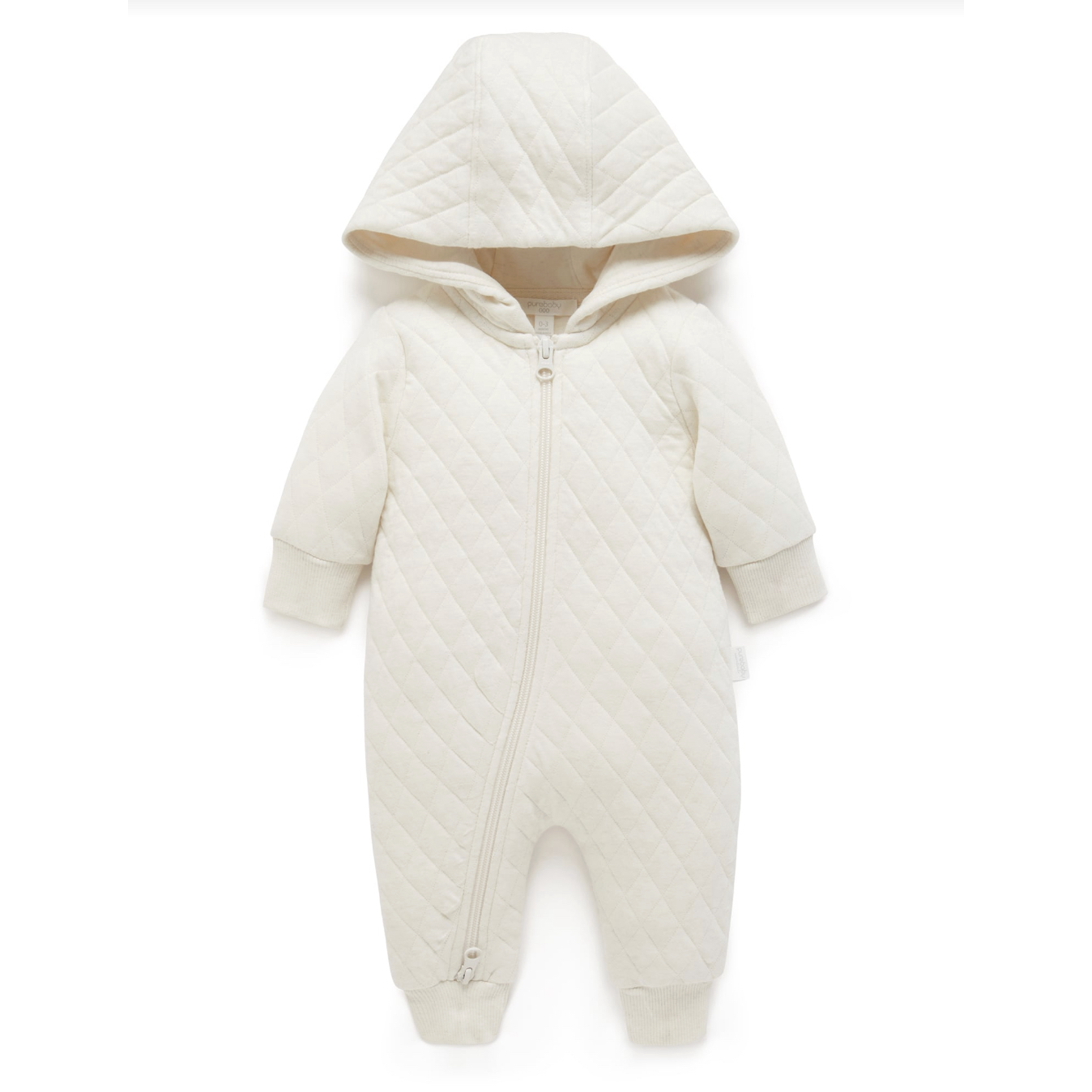 Organic Quilted Growsuit- Wheat Melange