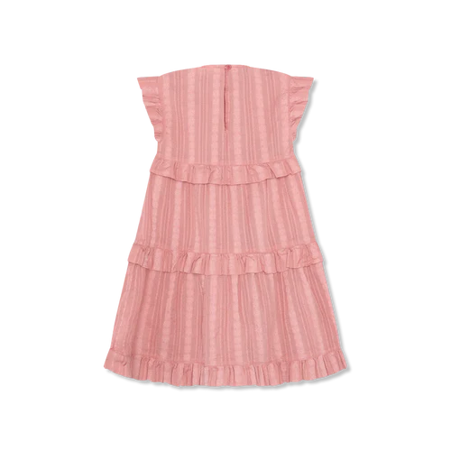 Rosette Tiered Organic Cotton Dress