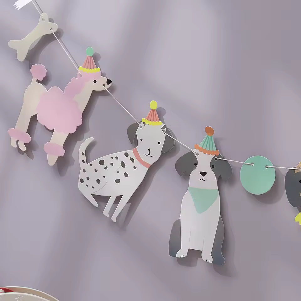 Party Puppy Birthday Banner