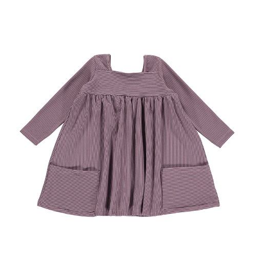 Rylie Dress: Purple and Cream