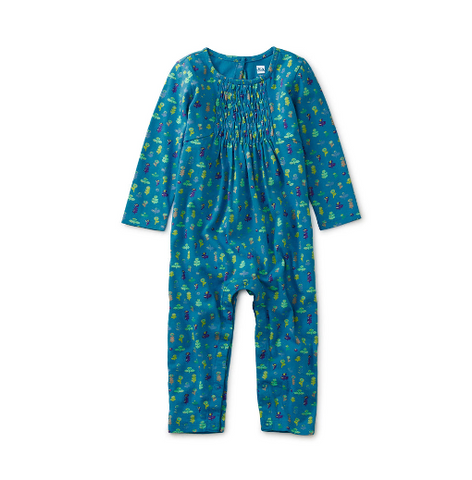 Paneled Baby Romper: Sugar Floral
