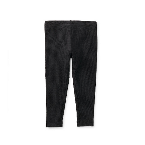 Pointelle Baby Leggings: Jet Black