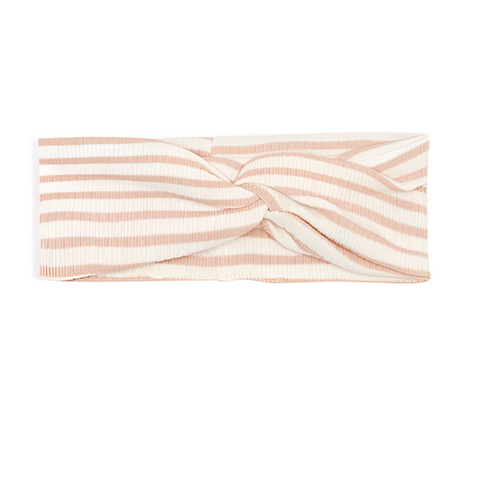 Knit Headband: Pink Light Stripes