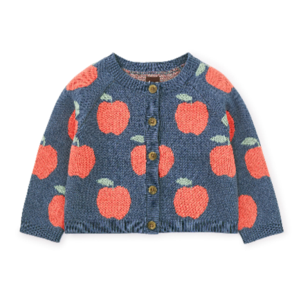 Iconic Baby Cardigan: Normandy Apples