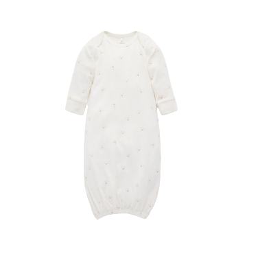 Organic Sleeper Gown- Vanilla Bear