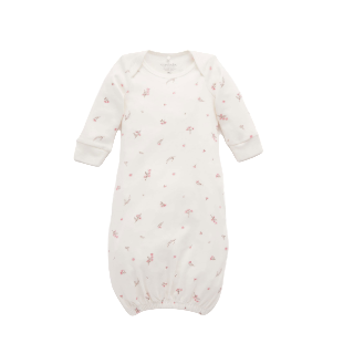 Organic Sleeper Gown- Vanilla Blossom
