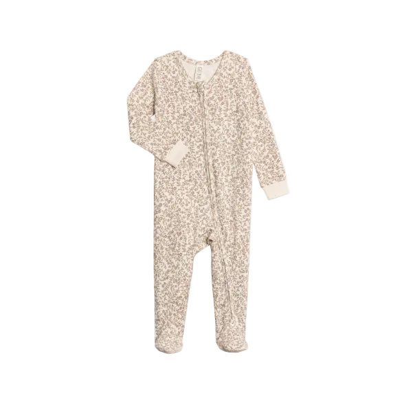 Organic Baby Peyton Footed Sleeper - Aurora Floral