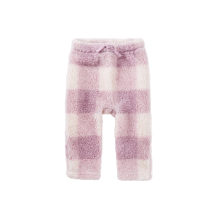 Teddy Fleece Baby Pants: Buffalo Plaid