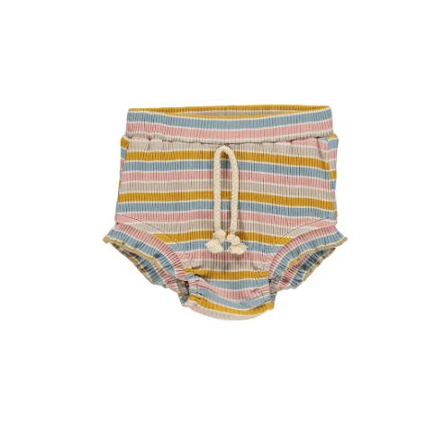 Pink Blue Stripe Aralyn Bloomer