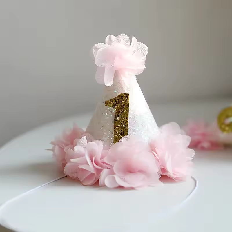 White Glitter Party Hat