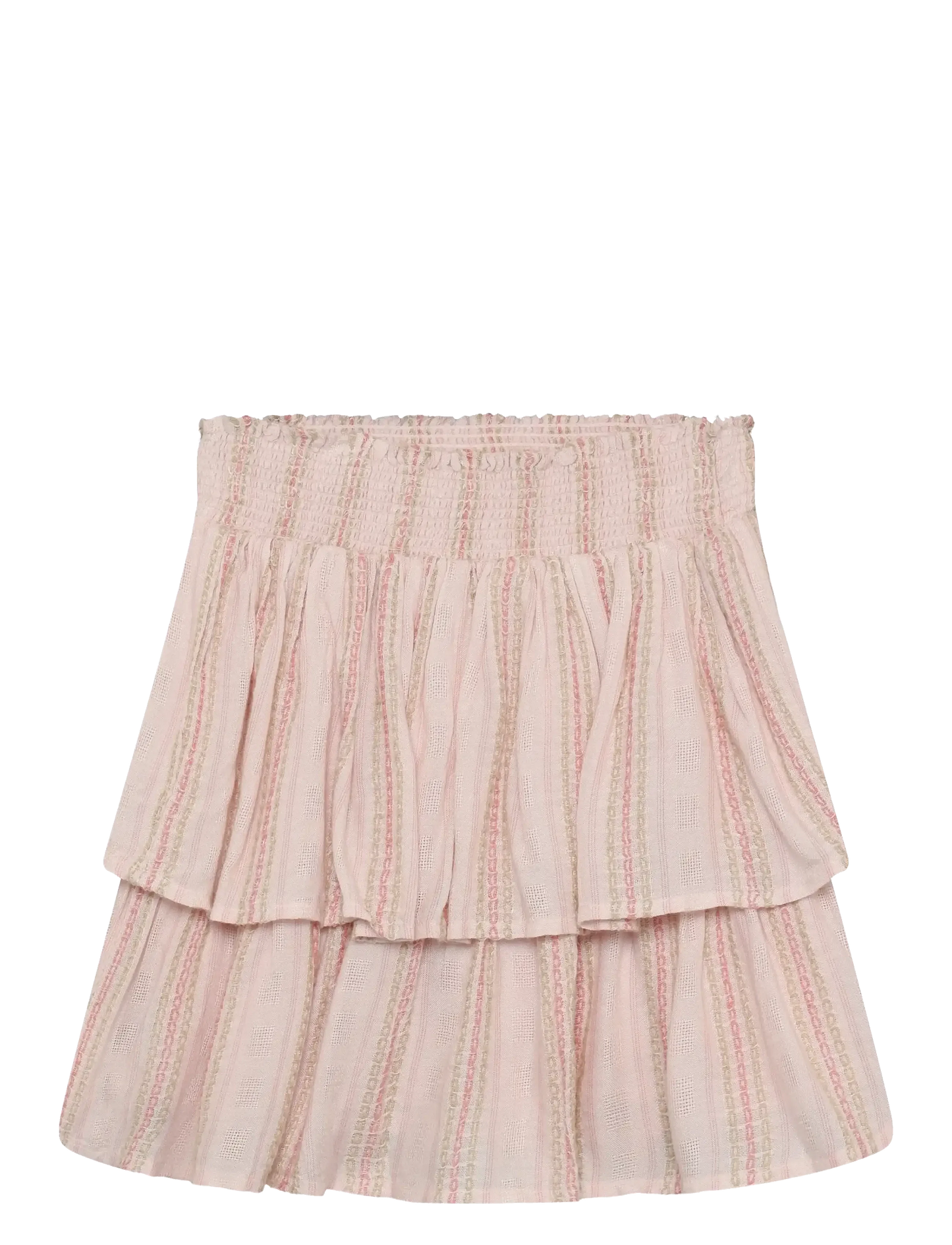 Two Tiered Lined Peach Blush Skirt