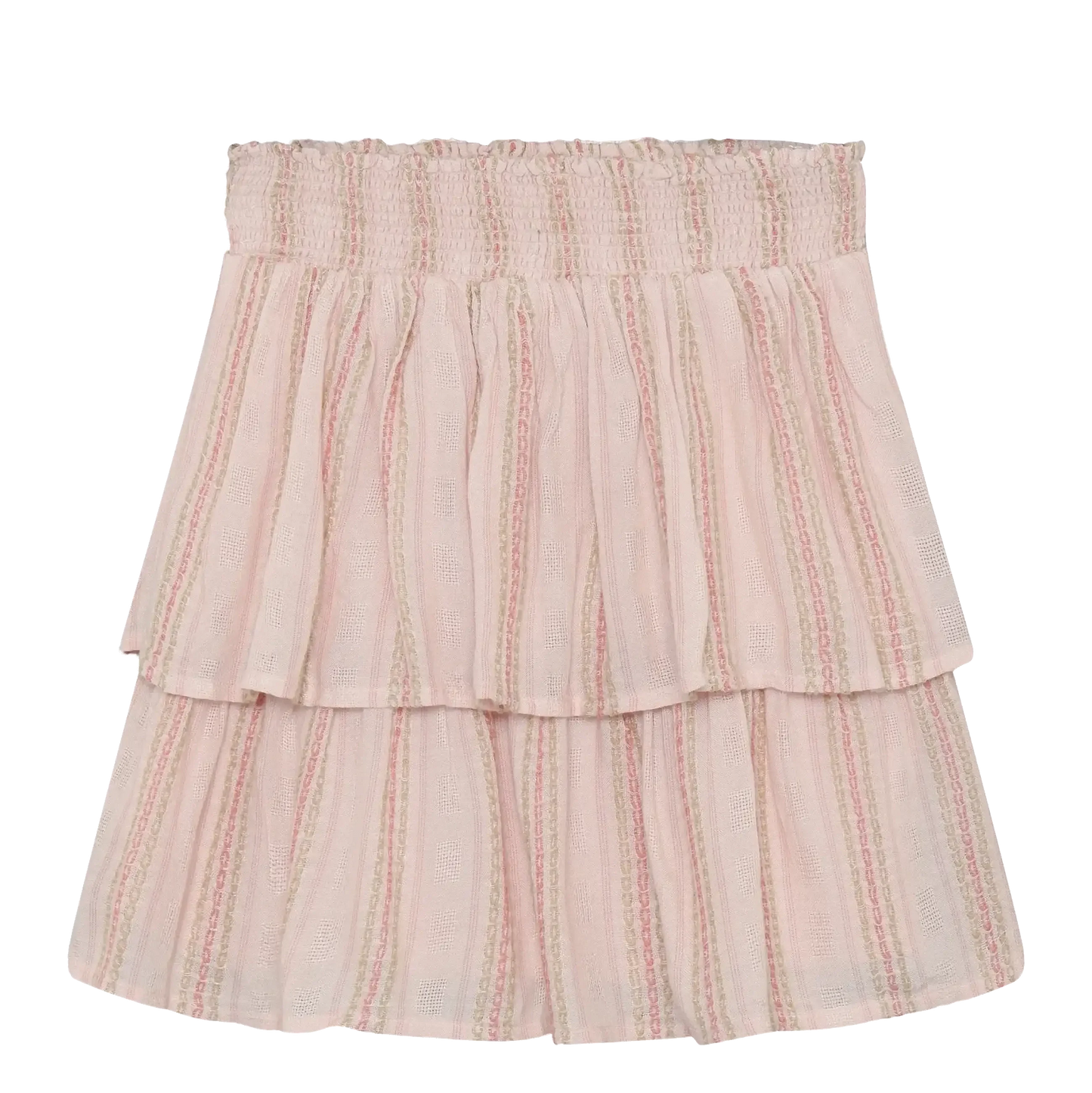 Two Tiered Lined Peach Blush Skirt