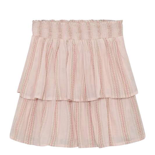Two Tiered Lined Peach Blush Skirt