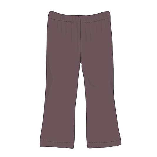 Plum Ribbed Flare Pants