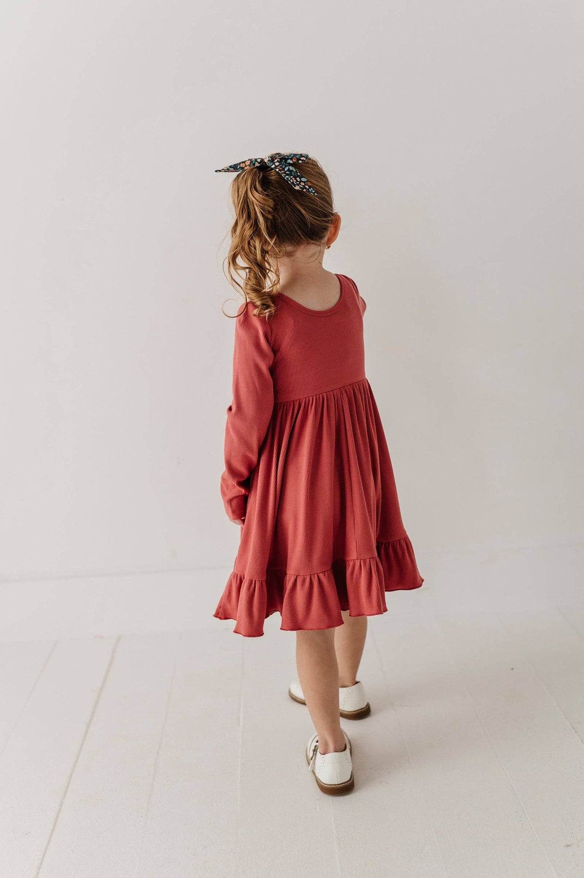 Dusty Cedar Ribbed Ballet Dress