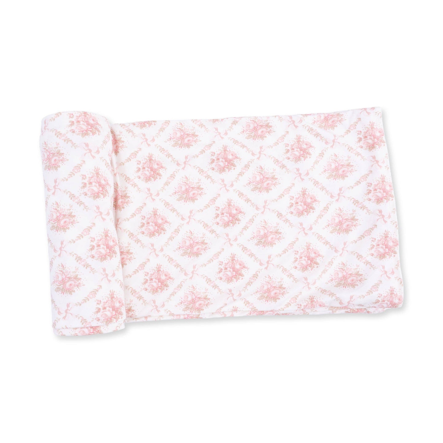 Rose Bow Lattice Swaddle Blanket