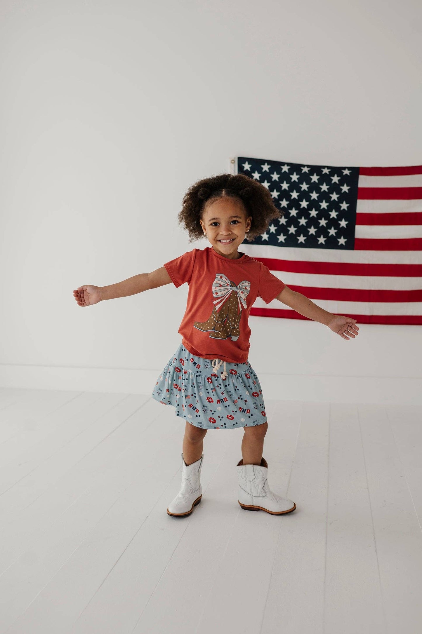 USA Summer Bamboo Skort