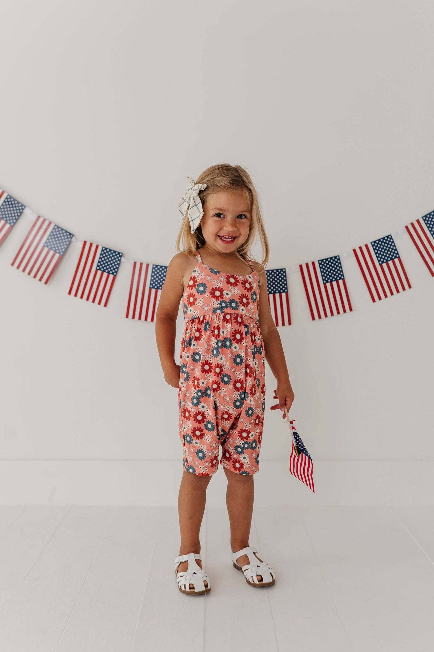 Zoey Daisy Tie-Back Romper