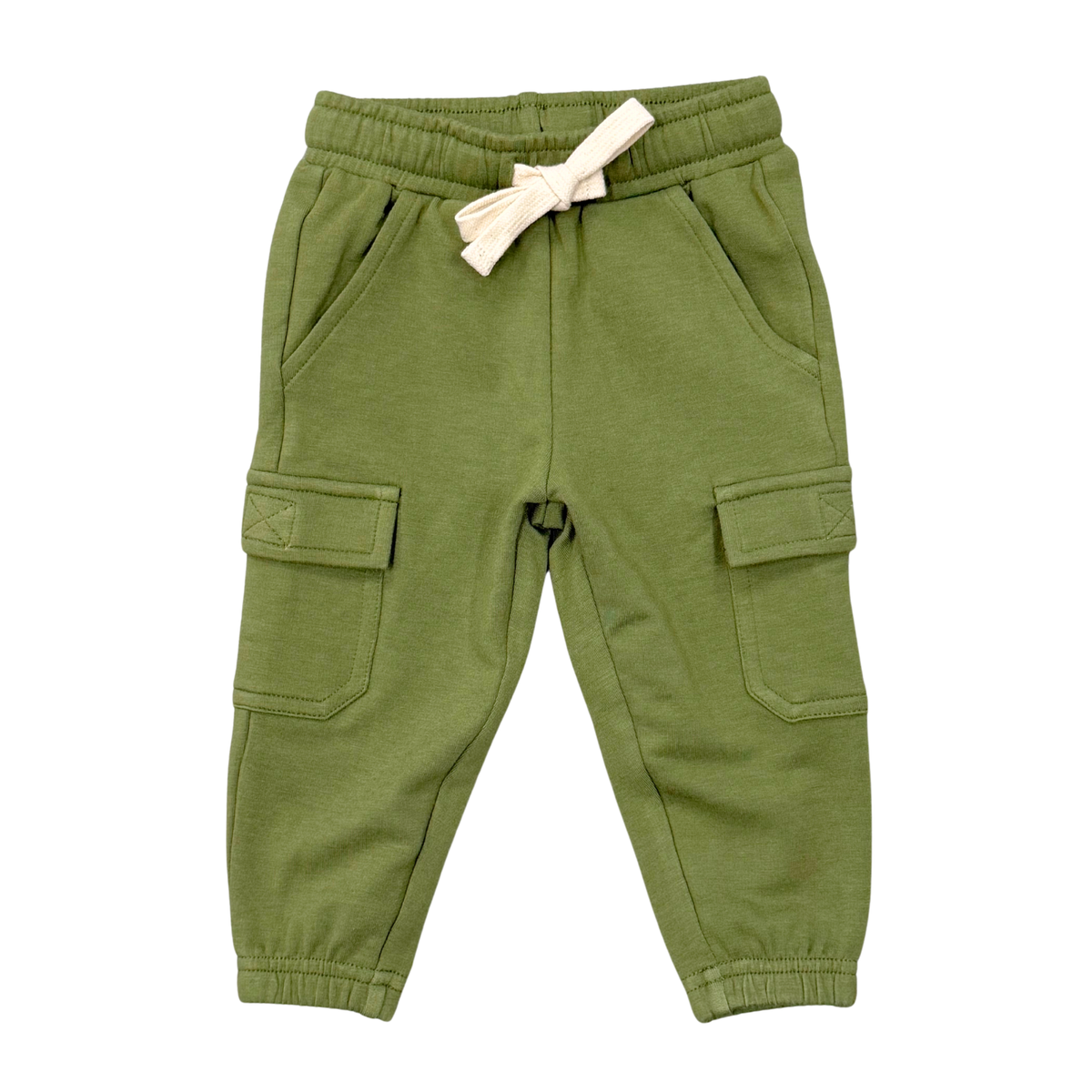 Deep Olive Bamboo Cargo Pants