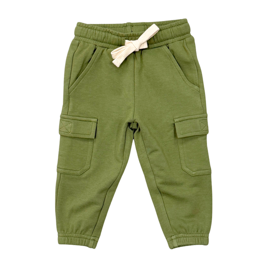 Deep Olive Bamboo Cargo Pants