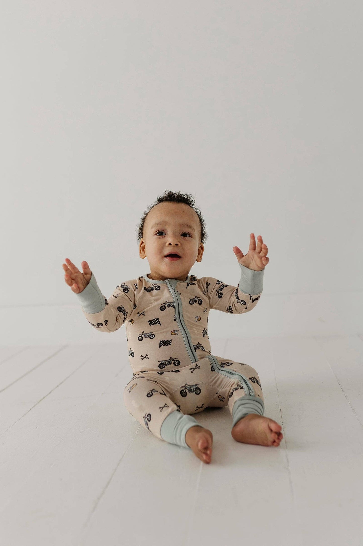 Dirt Bikes Zip Romper
