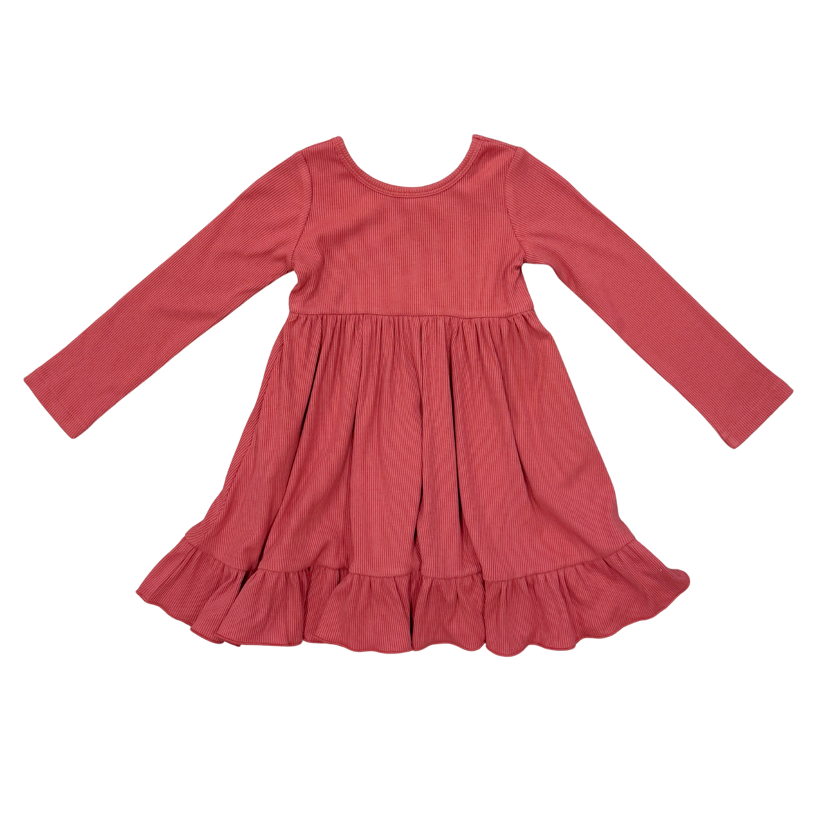 Dusty Cedar Ribbed Ballet Dress
