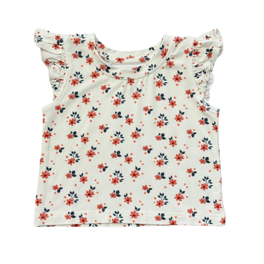 Maya Floral Ruffle Sleeveless Top