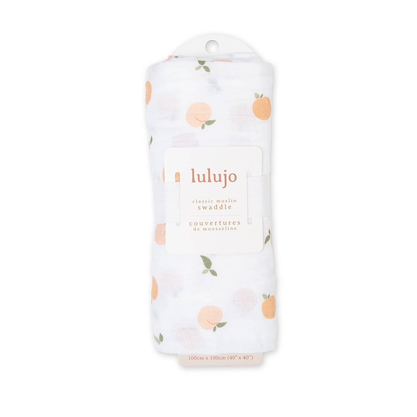 Lulujo Cotton Swaddle - Peaches