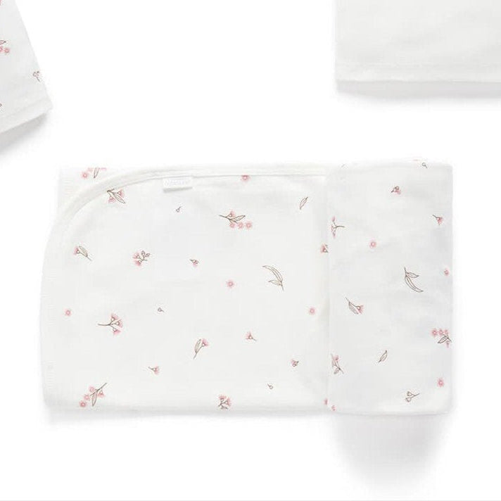 Organic Cotton Swaddle-  Vanilla Blossom