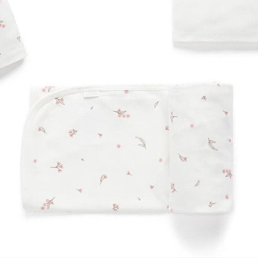 Organic Cotton Swaddle-  Vanilla Blossom