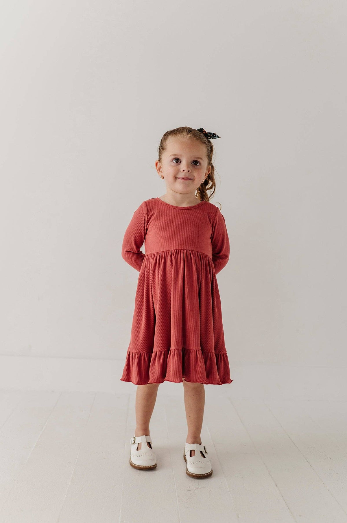 Dusty Cedar Ribbed Ballet Dress