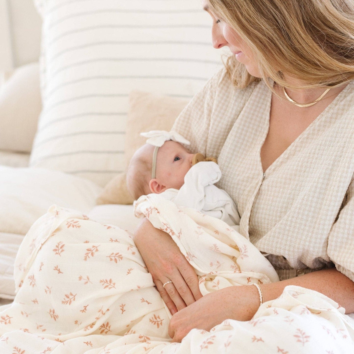 Bamboo Rayon Muslin Swaddle - Floret