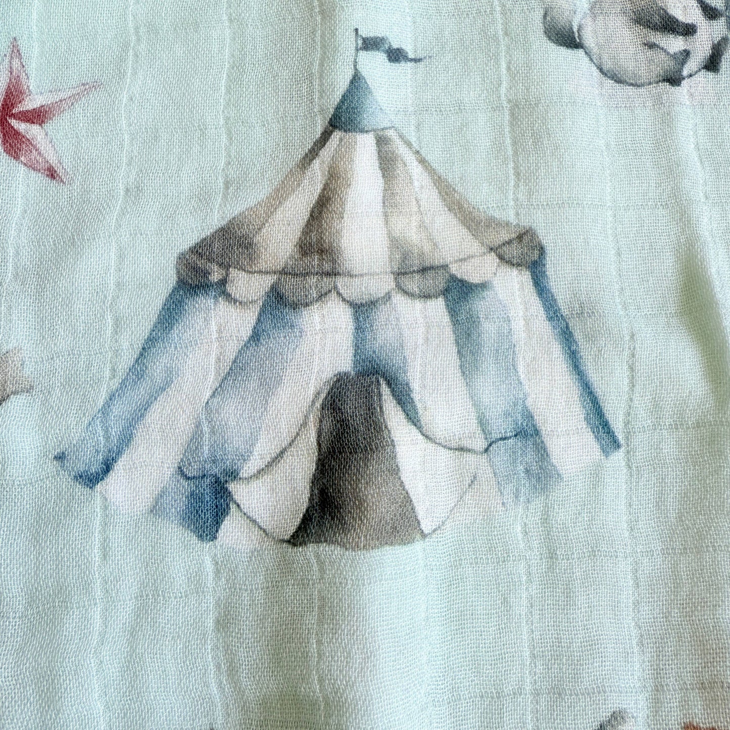 Bamboo Muslin Swaddle Blanket- Circus