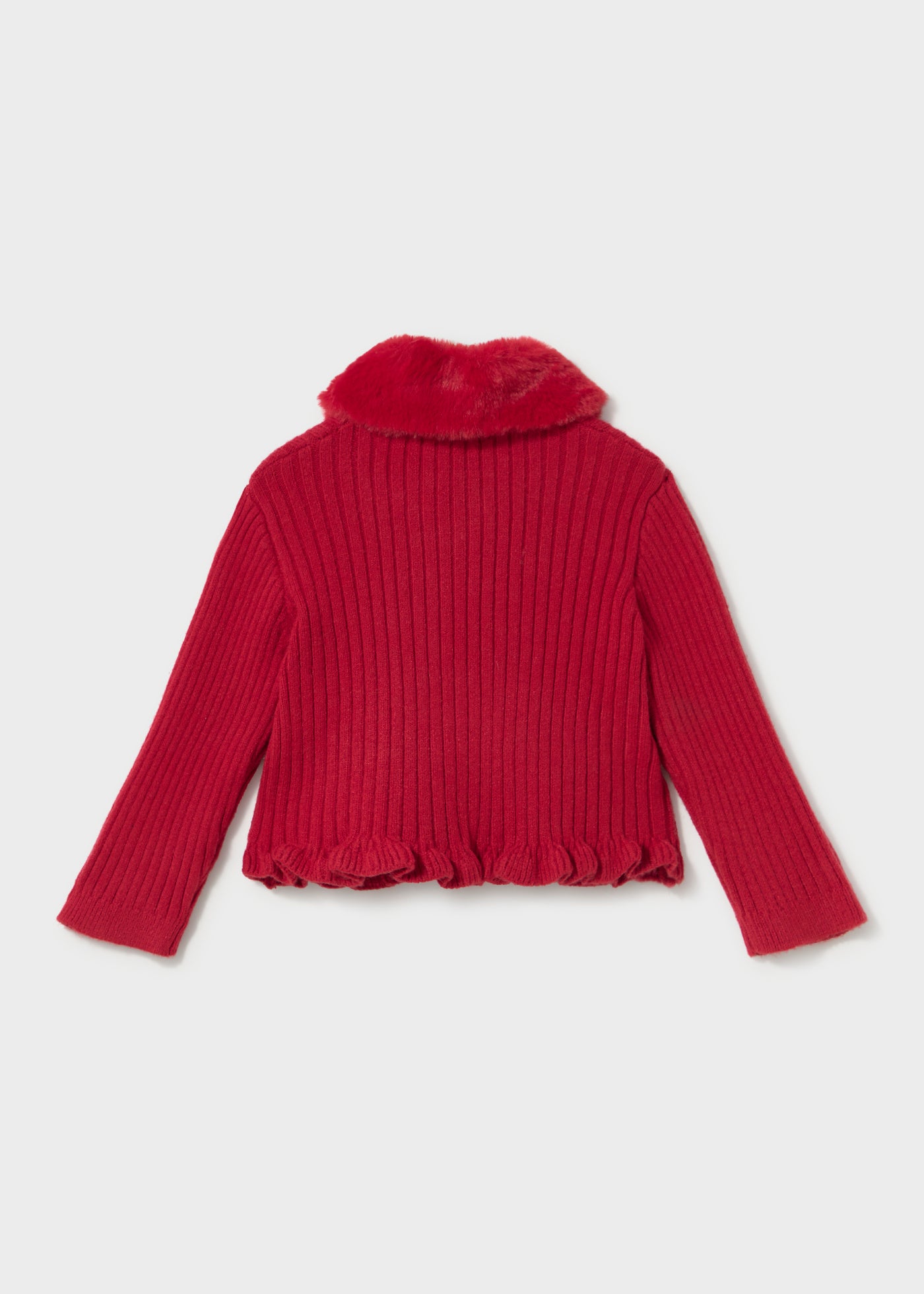 Baby Cardigan with Faux Fur Collar