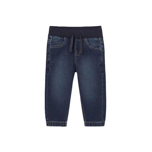 Dark Soft denim jogger pants